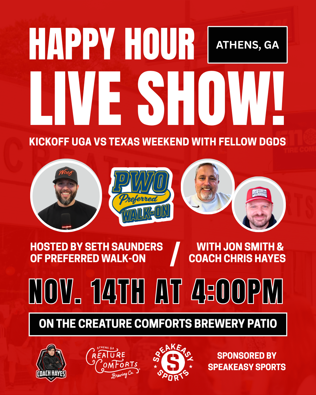 Happy Hour LIVE at Creature Comforts in Athens, GA